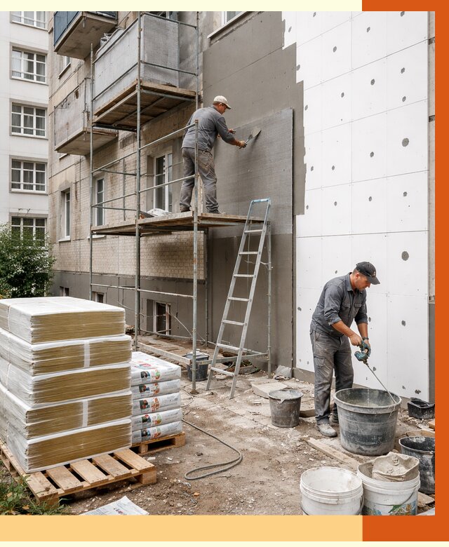 Утепление квартиры снаружи в Казани от 6529 руб/м2 под ключ | ТепломастерКзн