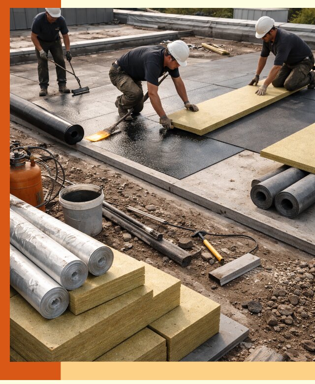 Утепление плоской крыши в Казани — надежная теплоизоляция и герметизация