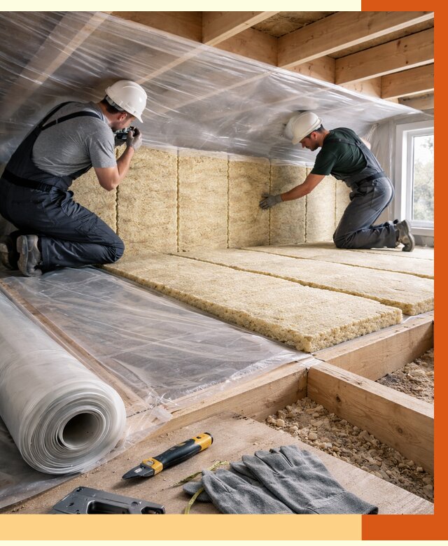 Утепление перекрытий в Казани от 3026 руб/м2 — утепление межэтажных и чердачных | ТепломастерКзн