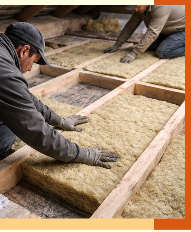 Утепление чердака минватой в Казани от 3716 руб/м2 под ключ | ТепломастерКзн