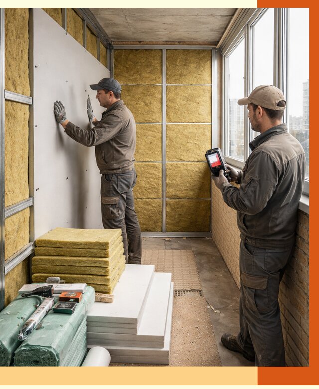 Утепление балкона в Казани от 4778 руб. под ключ | ТепломастерКзн