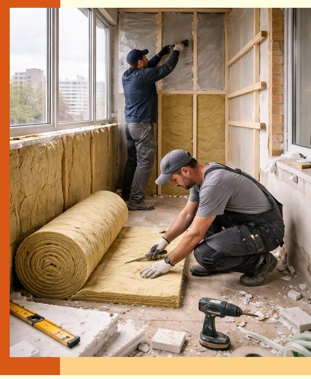 Утепление балкона под ключ в Казани качественно и быстро